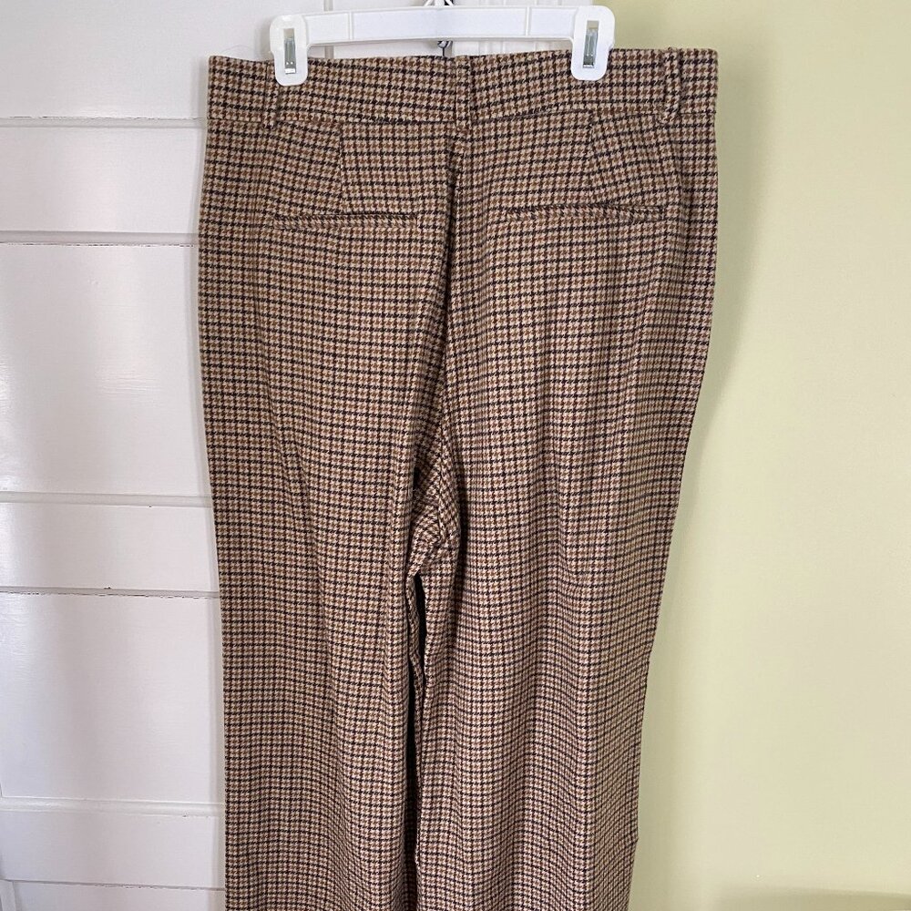 E V E R L A N E  //  The ReWool Way-High Drape Pant Camel Houndstooth 14 NWT - Picture 6 of 6